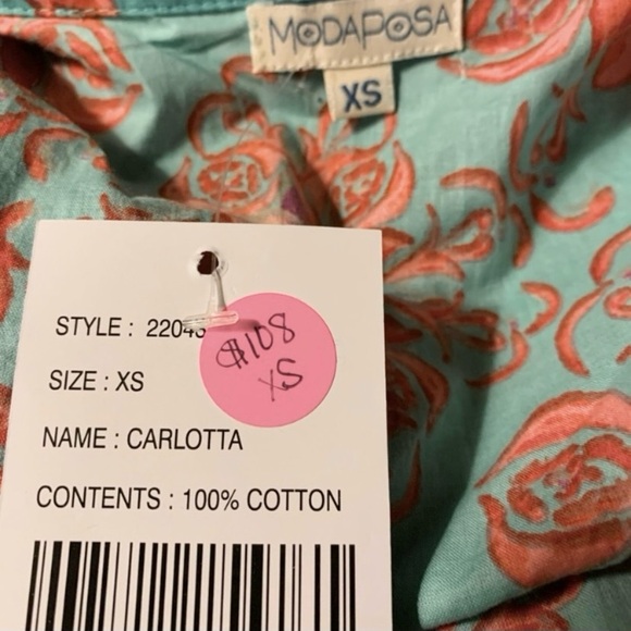 ModaPosa CARLOTTA BELTED SHIRT DRESS SIZE SMALL - Picture 5 of 7